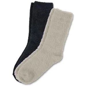 Tchibo - 2 Paar Kuschelsocken mit Effektgarn - Weiss - Gr.: 35-38 Polyester 1x 35-38 female