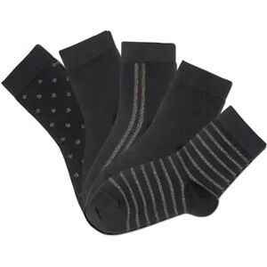 Tchibo - 5 Paar Socken - Schwarz - Gr.: 39-42 Polyester 2x 39-42 female