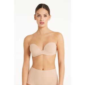 Tezenis Trägerloser Bandeau-BH mit Silikonrückseite Frau Hautfarben Größe 75B