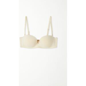 Tezenis Wattierter Balconette-BH aus Mikrofaser New York Frau Elfenbein Größe 80C