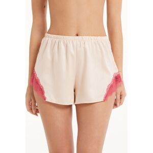 Tezenis Kurze Shorts aus Satin und Spitze Frau Hautfarben Größe S