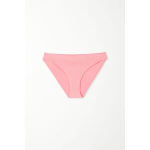 Tezenis Klassischer Bikinislip aus recycelter Mikrofaser mit Rippenmuster Frau Rosa Größe XS