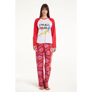 Tezenis Langer Pyjama aus Baumwolle mit Print The Simpsons Frau Aufdruck Größe S