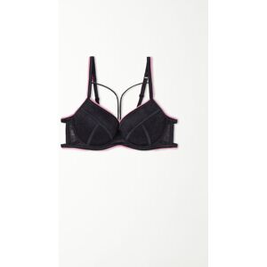 Tezenis Balconette-BH Berlin Dark Rose Lace Frau Schwarz Größe 75C