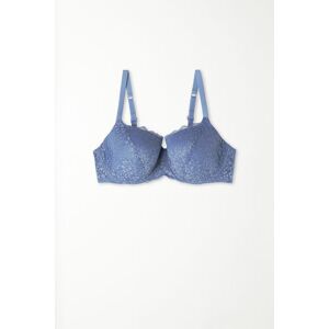 Tezenis Balconette-BH Prague Full Cover aus recycelter Spitze Frau Hellblau Größe 80D