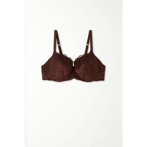 Tezenis Balconette-BH Prague Full Cover aus recycelter Spitze Frau Braun Größe 90C