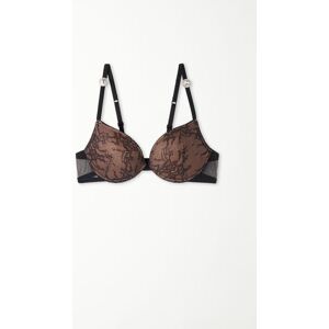 Tezenis Super-Push-up-BH Los Angeles Last Night Lace Frau Schwarz Größe 70B