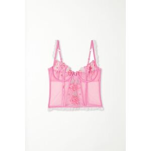 Tezenis Balconette-Bra-Top in Miederoptik Pink Candy Lace Frau Rosa Größe 75B