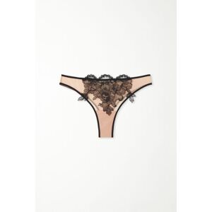 Tezenis Brazilian Parisienne Lace Frau Schwarz Größe S