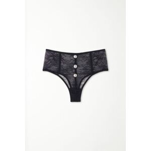 Tezenis Culotte mit hohem Bund Last Night Lace Frau Schwarz Größe L