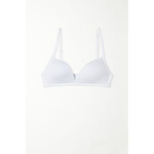 Tezenis Wattierter Triangel-BH London aus Baumwolle ohne Bügel Frau Weiß Größe 80B