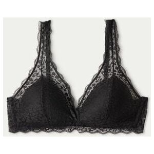 Tezenis Triangel-BH Havana aus recycelter Spitze Frau Schwarz Größe 80C