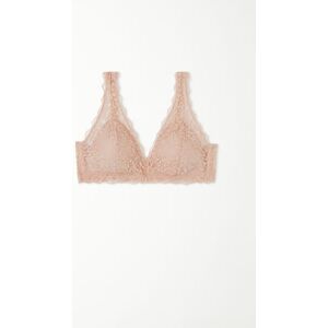 Tezenis Triangel-BH Havana aus recycelter Spitze Frau Hautfarben Größe 70B