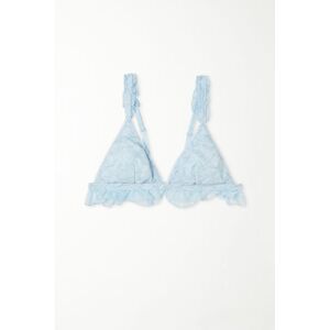 Tezenis Triangel-BH Lisbon Glitter Garden Lace Frau Hellblau Größe 70B