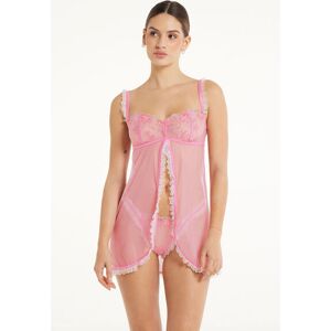 Tezenis Babydoll mit schmalen Trägern Pink Candy Lace Frau Rosa Größe M