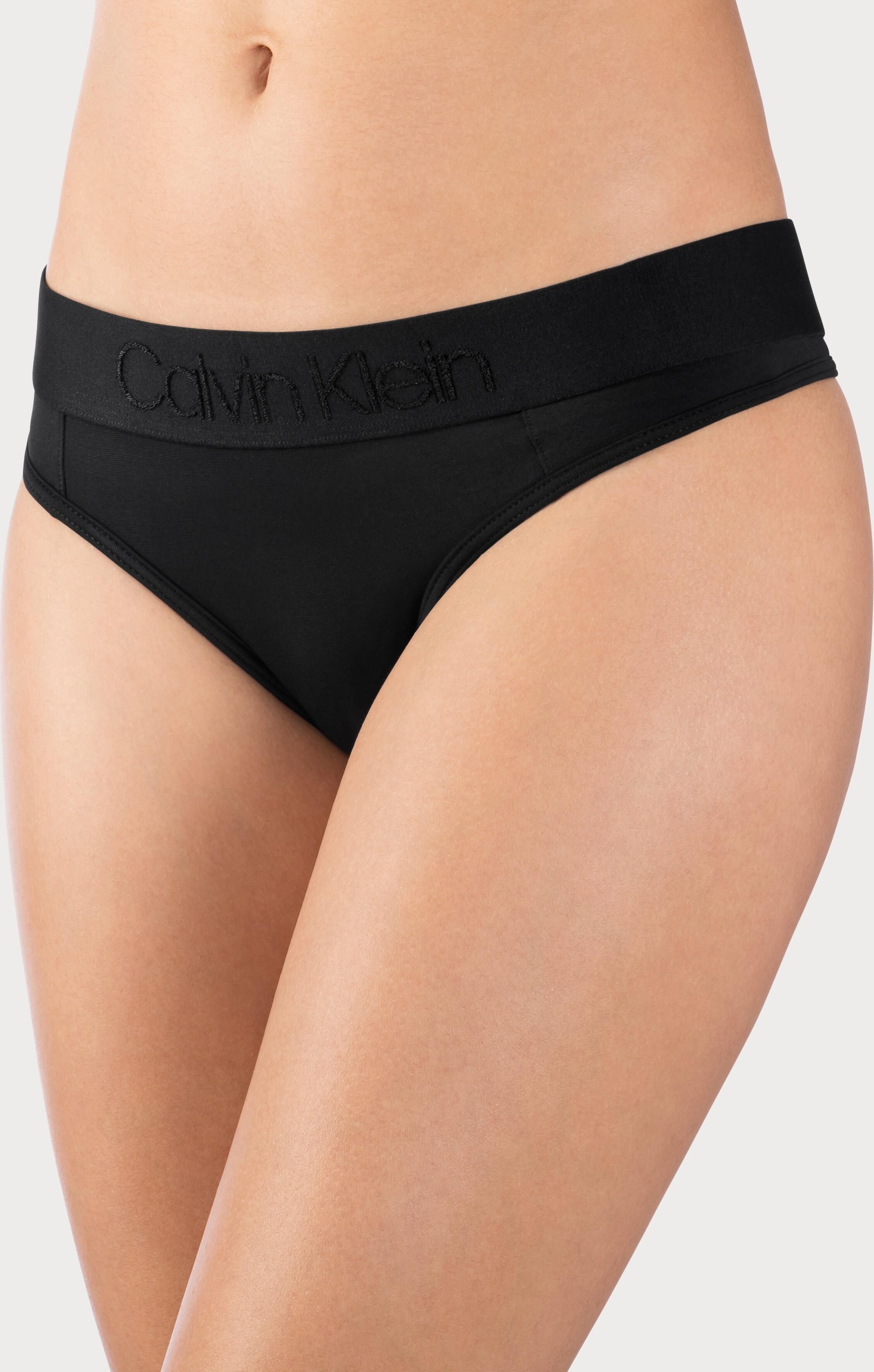 Calvin Klein String »TONAL LOGO«, mit farblich passendem Logobündchen schwarz Größe L M S XS