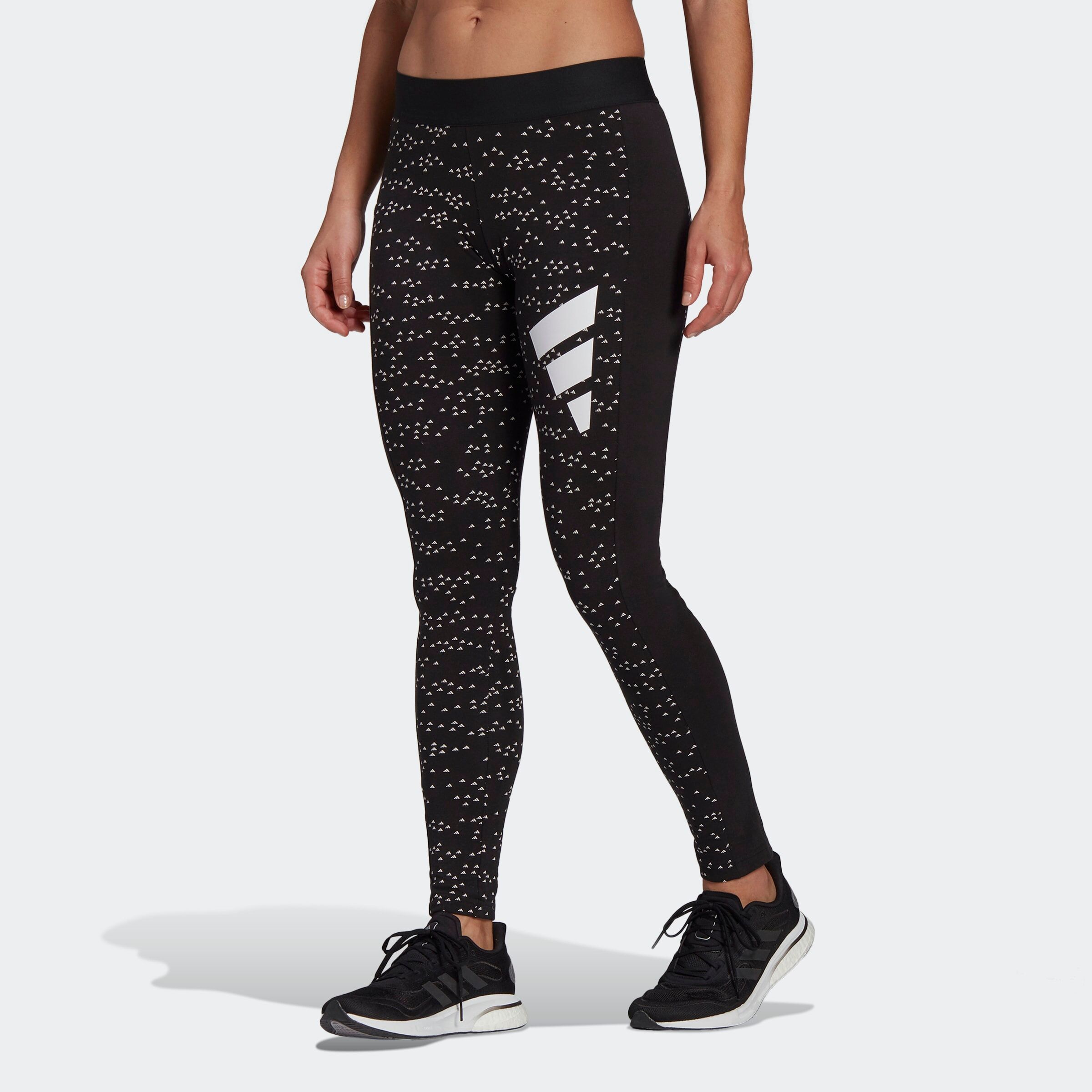 Adidas Performance Leggings »ADIDAS SPORTSWEAR ALLOVER PRINT« schwarz Größe L (42/44) M (38/40) S (34/36) XL (46/48) XS (30/32) XXL (50/52)