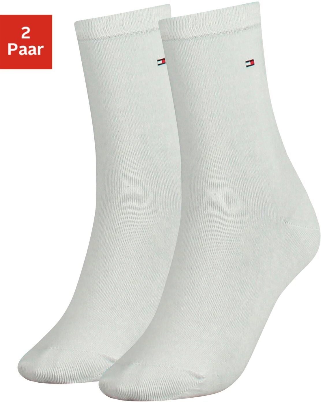 Tommy Hilfiger Socken, (2 Paar), mit flacher Zehennaht weiss Größe 35-38 39-42