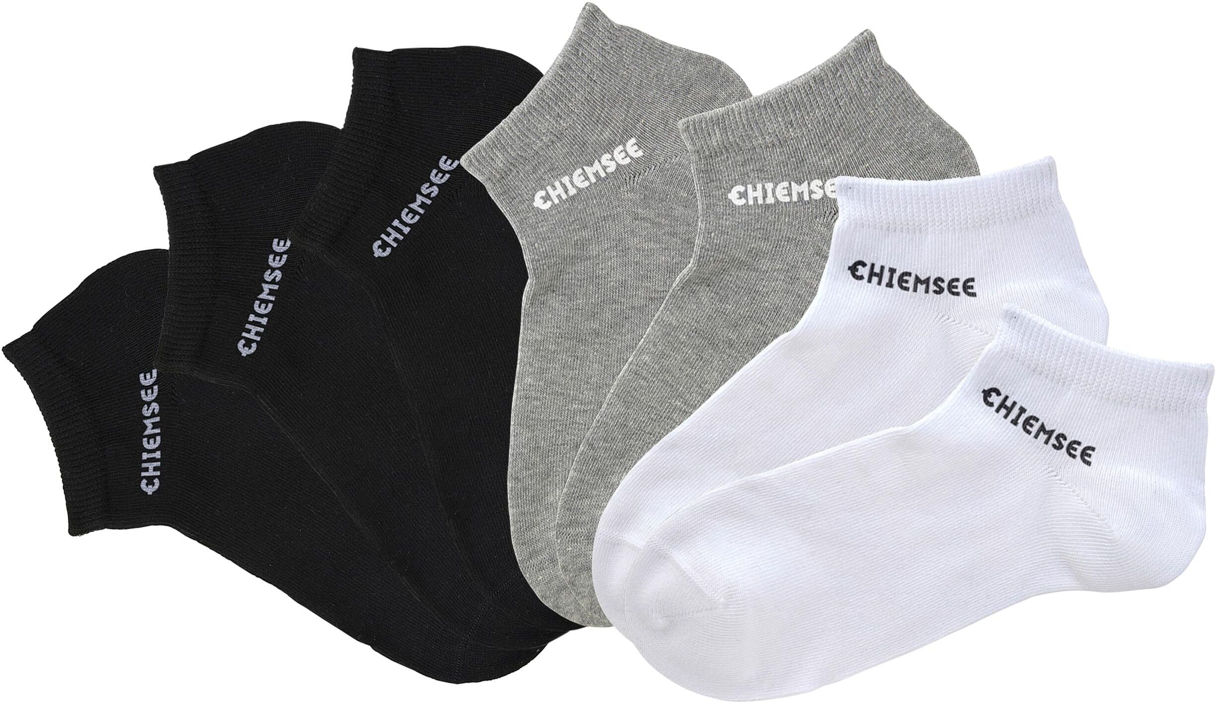 Chiemsee Sneakersocken, (7 Paar), mit eingestricktem Logo weiss Größe 35-38 39-42