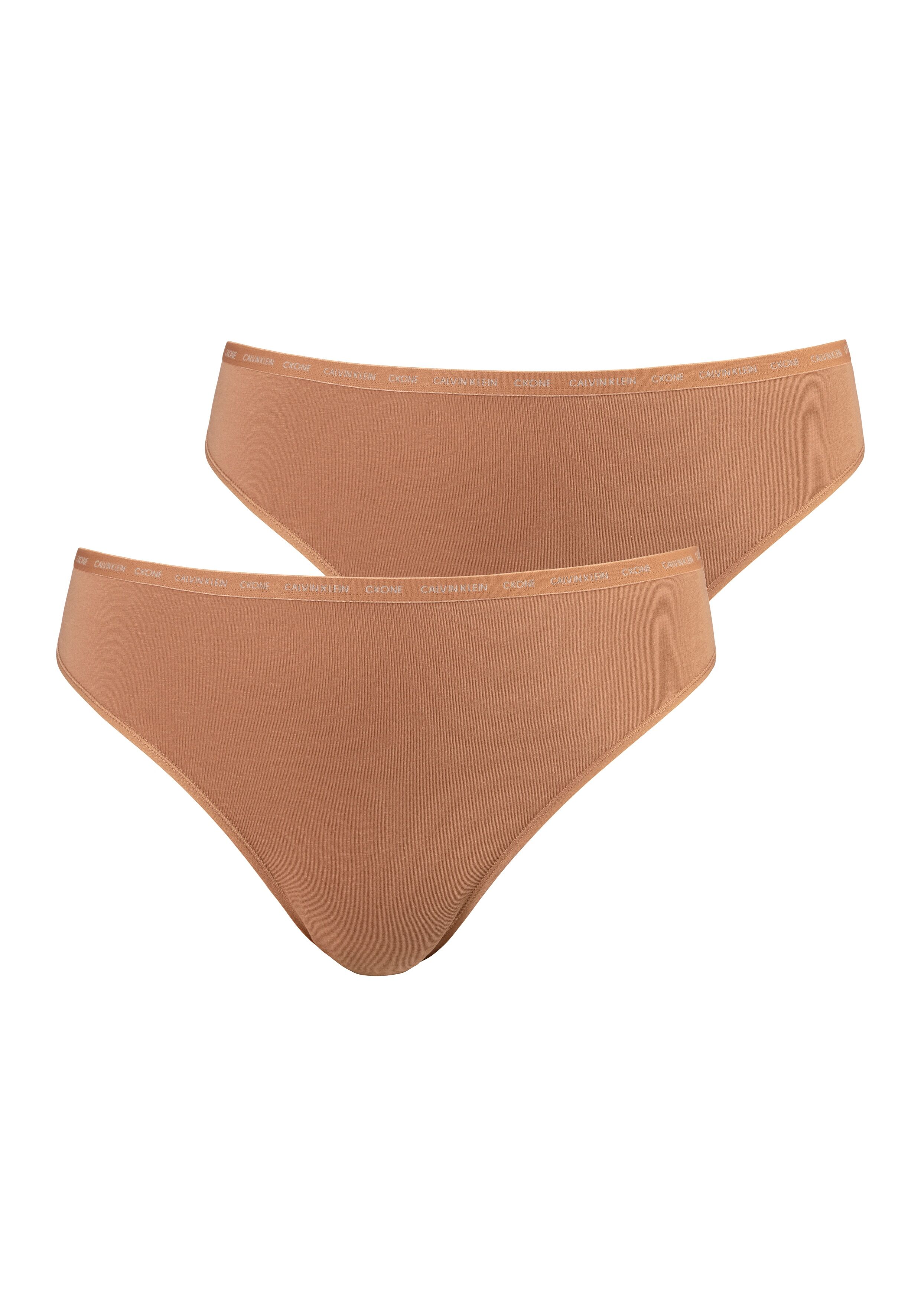 Calvin Klein String »CK ONE«, (2 St.), in grossen Grössen beige Größe XL XXL XXXL