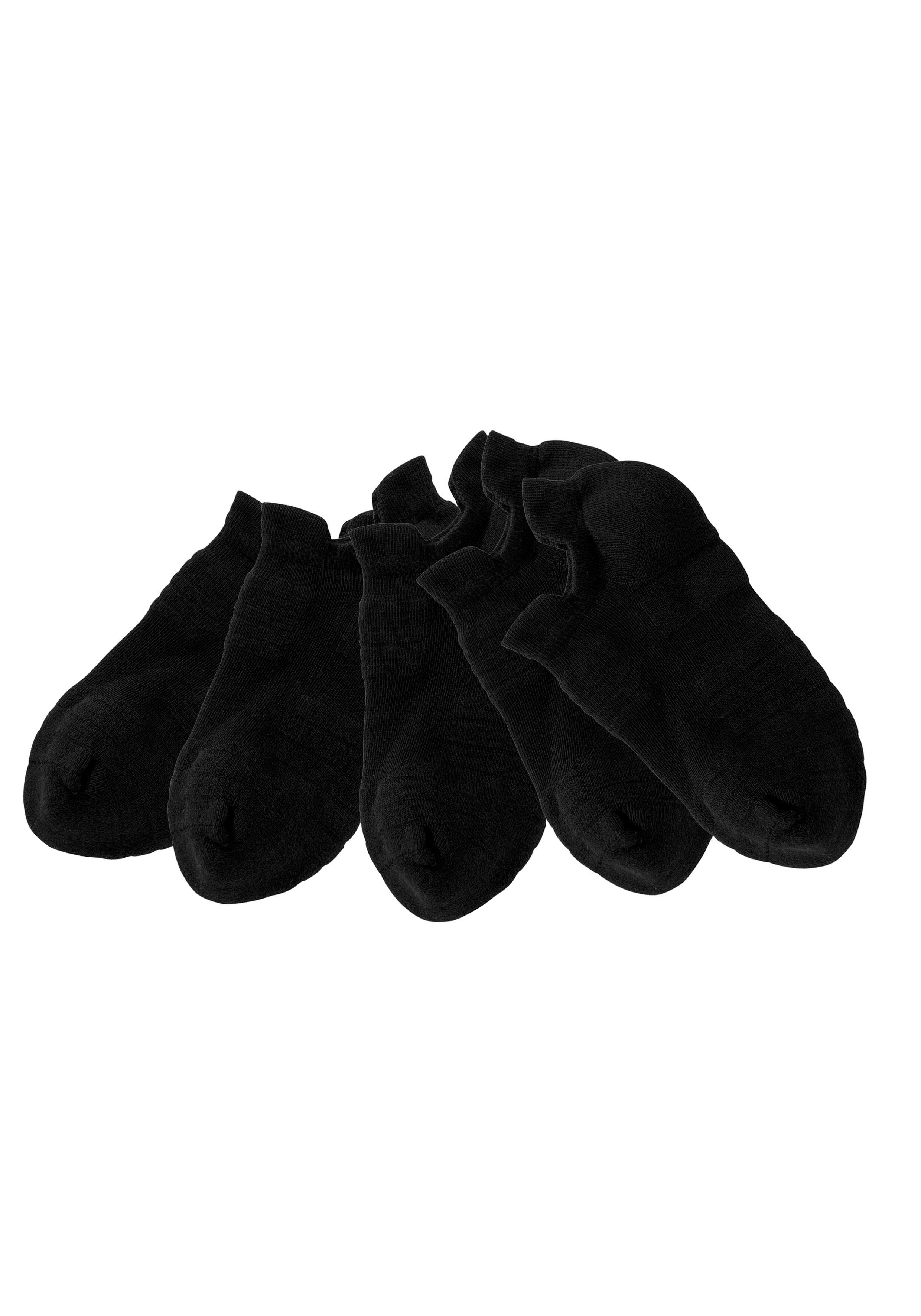 LASCANA ACTIVE Sneakersocken, (5 Paar), mit Frottee Details schwarz Größe 35-38 39-42