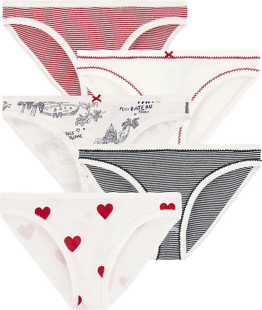 PETIT BATEAU 5er-Pack Slips, Baumwolle WEISS