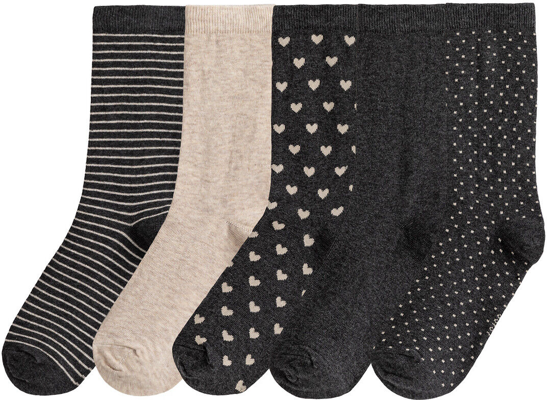 LA REDOUTE COLLECTIONS 5er-Pack Socken GRAU