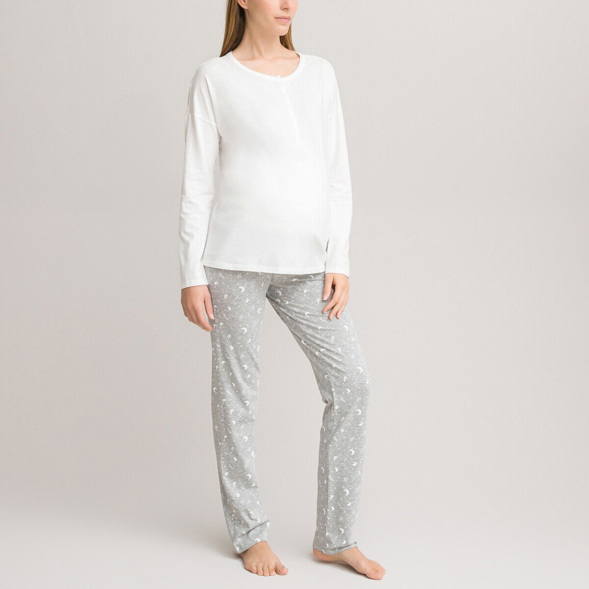 LA REDOUTE COLLECTIONS Pyjama für Schwangerschaft und Stillzeit BLAU