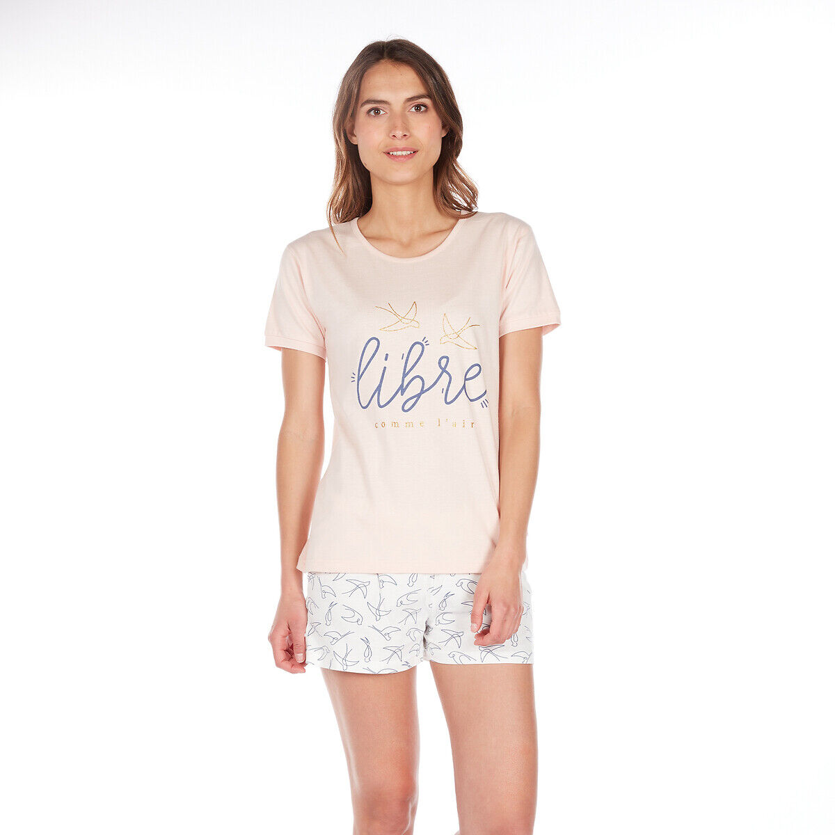 DODO Kurzpyjama + Beutel Libre BEIGE