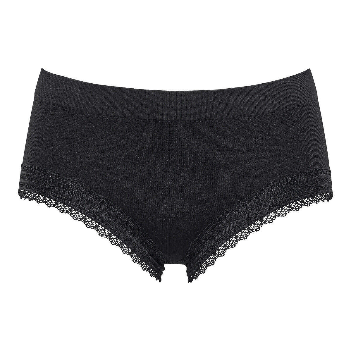 SANS COMPLEXE Shorty Agathe, elastisches Rippmaterial SCHWARZ;WEISS