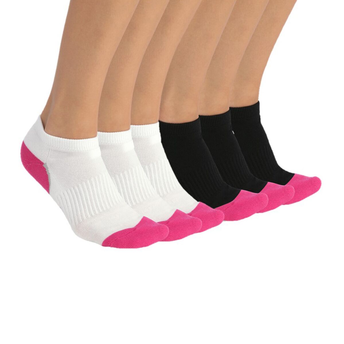 DIM SPORT 6er-Pack kurze Sportsocken Impact Léger WEISS