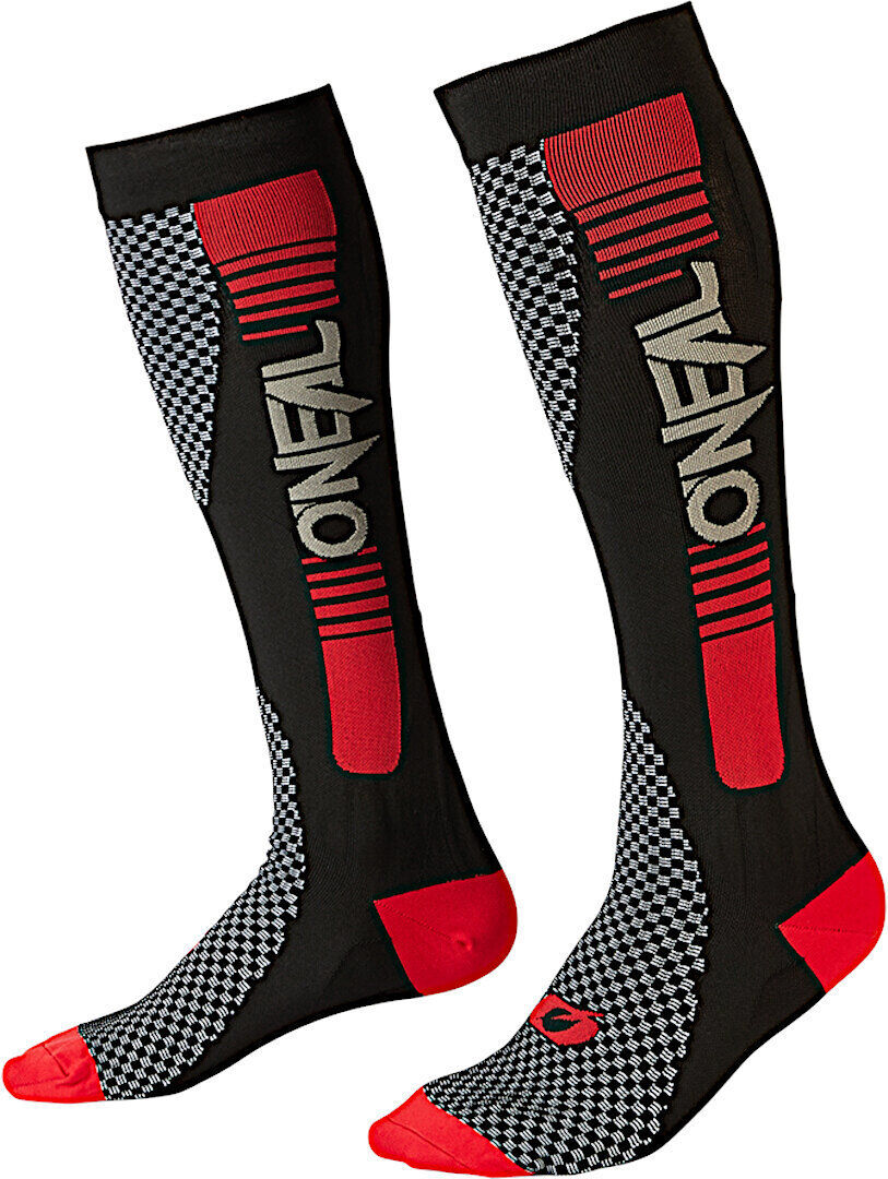 Oneal Stripe V.22 MX Socken Einheitsgröße Schwarz Rot