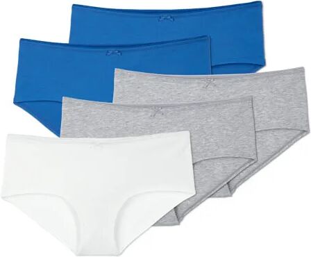 Tchibo - 5 Panties - Weiss/Meliert - Gr.: XL Baumwolle 1x XL 48/50