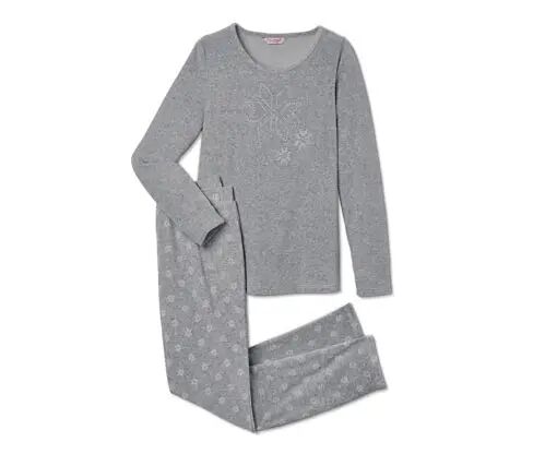 Tchibo - Nicki-Pyjama - Grau/Meliert - Gr.: XL Polyester  XL 48/50