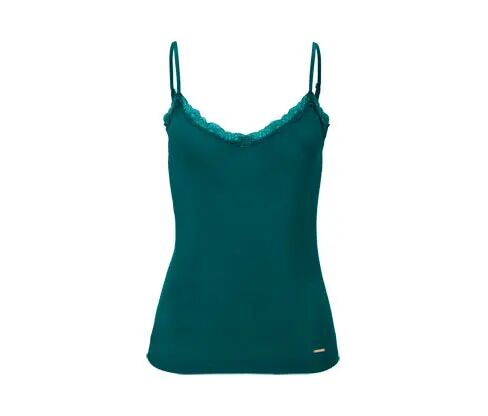 Tchibo - Hemdchen mit Spitze - Smaragdgrün - Gr.: XL Elasthan  XL 48/50