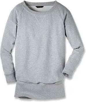 Tchibo - Kuschel-Longsweater mit Bio-Baumwolle - Grau/Meliert - Gr.: XS Polyester Grau XS 32/34