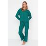 Trendyol Pajama Set - Grün - Unifarben tyrkysová 34 female