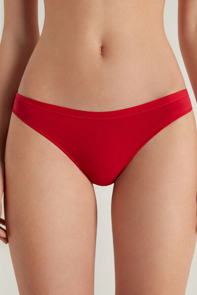 Tezenis Bavlněné kalhotky brazilky Žena Cervená Größe XL