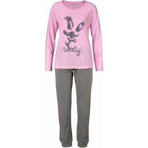 Sheego Tweety Pyjama mit großem Tweety-Druck, rosa bedruckt, Gr.48/50