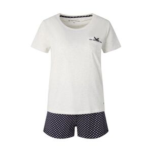 TOM TAILOR Damen Gemustertes Pyjama-Set mit Shorts, blau, Punktemuster, Gr. 36