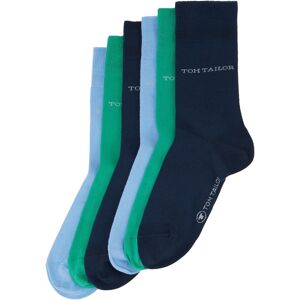 TOM TAILOR Damen Basic Socken im Sechserpack, blau, Uni, Gr. 39-42