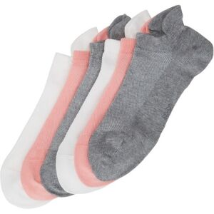 TOM TAILOR Damen Sneakersocken im 6er-Pack, grau, Uni, Gr. 35-38