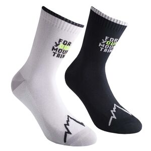 La Sportiva for Your Mountain Socks Schwarz / Weiß, Socken, Größe L - Farbe Black - Cloud