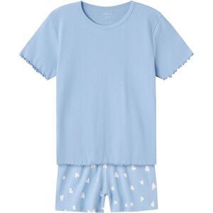 name it name ıt Pyjama Set Blau Unifarben für Damen - Standard