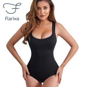 Flarixa Große Größe Einteiliger Körper-Shapewear-Taillentrainer Damenkorsett Nahtlose Bauchhose Schrittschnalle Schlankheitsunterwäsche