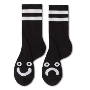 Polar Skate Co. Socks Rib Happy Sad Schwarz - Schwarz - Unisex - Size: M (38-42 EU)