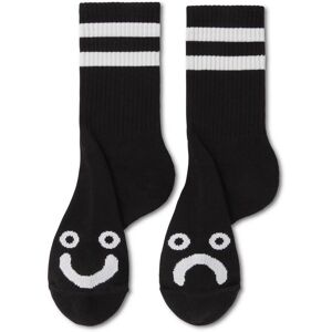 Polar Skate Co. Socks Rib Happy Sad Schwarz - Schwarz - Unisex - Size: L (42-47 EU)