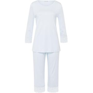 Hanro 3/4 Arm Pyjama Damen Jersey, hellblau