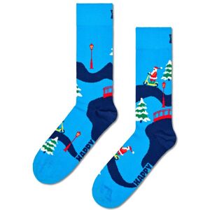 Happy Socks Mittelhohe Socken mit Santa Clause-Motiv - Blau - Size: 46