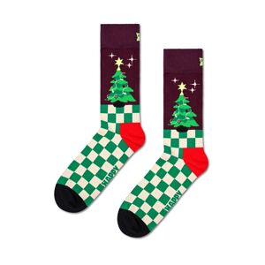 Happy Socks Mittelhohe Socken mit Christbaum-Motiv - Bordeaux - Size: 46